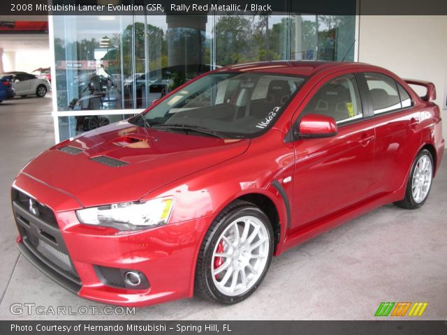 2008 Mitsubishi Lancer Evolution GSR in Rally Red Metallic