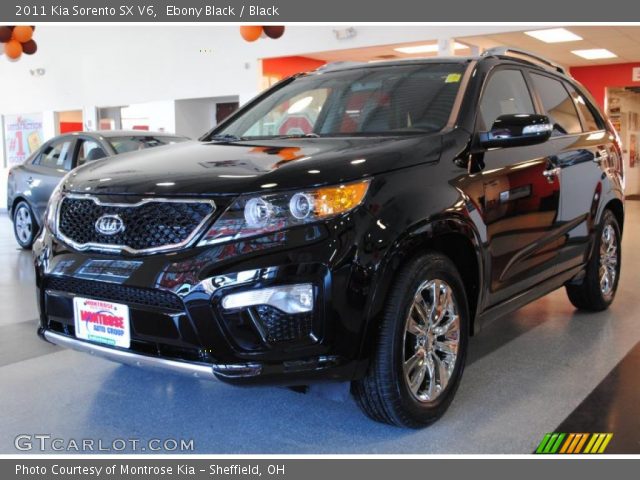2011 Kia Sorento SX V6 in Ebony Black