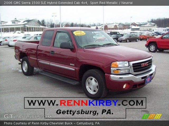 2006 GMC Sierra 1500 SLE Hybrid Extended Cab 4x4 in Sport Red Metallic