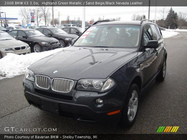 2008 BMW X3 3.0si in Highland Green Metallic