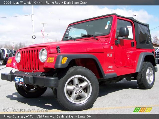 2005 Jeep Wrangler X 4x4 in Flame Red