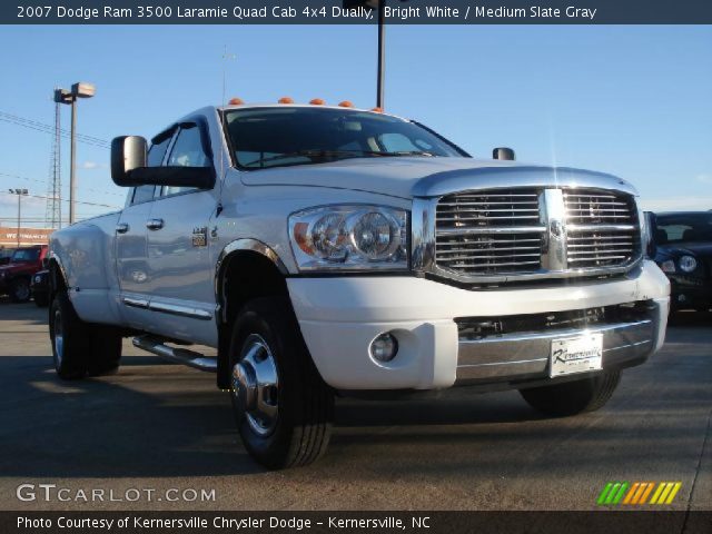 2007 Dodge Ram 3500 Laramie Quad Cab 4x4 Dually in Bright White