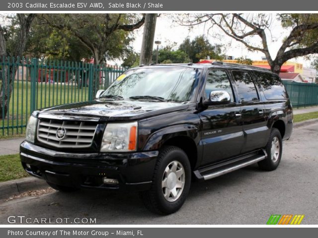 2003 Cadillac Escalade ESV AWD in Sable Black