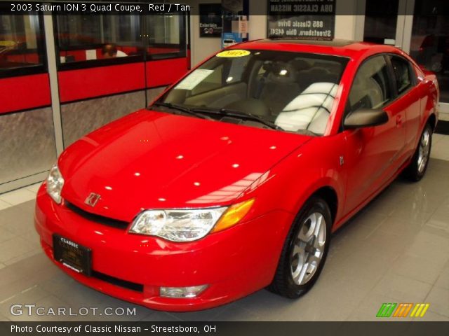 2003 Saturn ION 3 Quad Coupe in Red