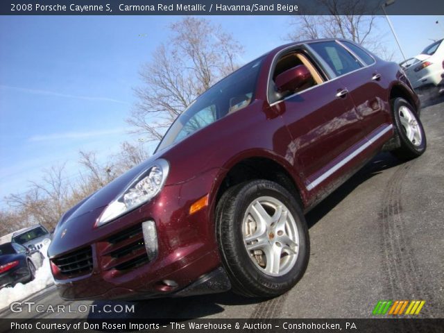 2008 Porsche Cayenne S in Carmona Red Metallic