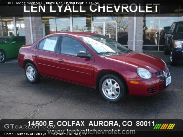 2003 Dodge Neon SXT in Blaze Red Crystal Pearl