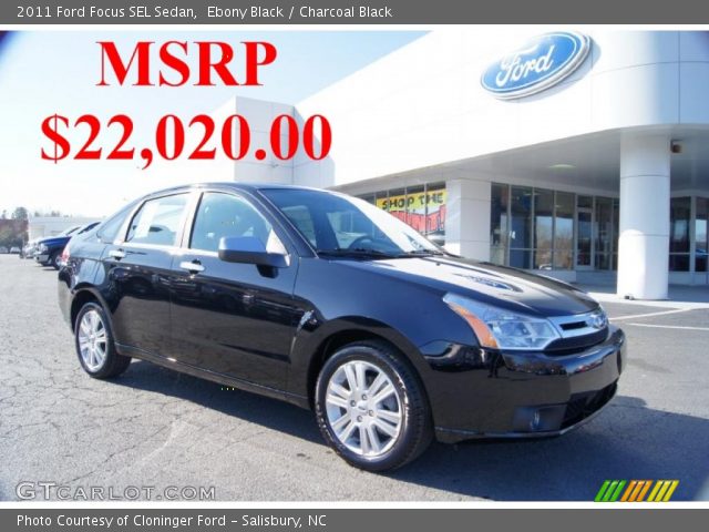 2011 Ford Focus SEL Sedan in Ebony Black