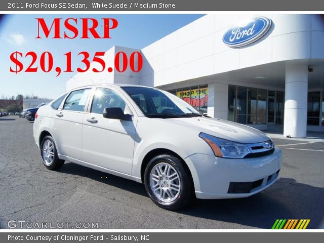 2011 Ford Focus SE Sedan in White Suede