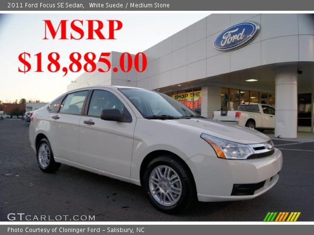 2011 Ford Focus SE Sedan in White Suede