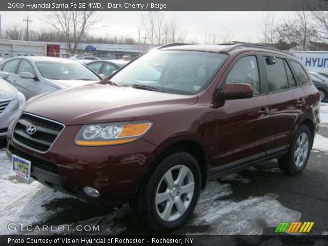 2009 Hyundai Santa Fe SE 4WD in Dark Cherry