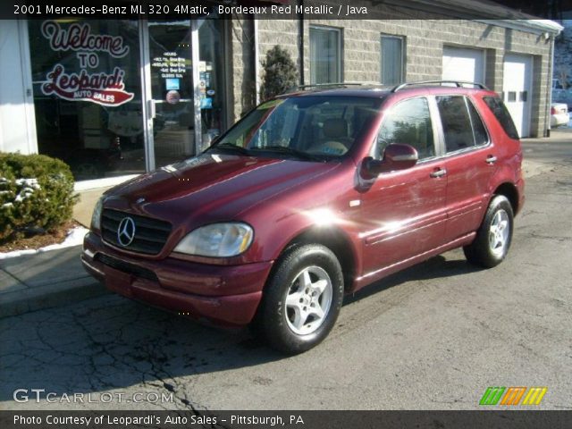 2001 Mercedes-Benz ML 320 4Matic in Bordeaux Red Metallic