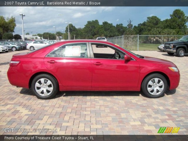 2007 Toyota Camry LE in Barcelona Red Metallic
