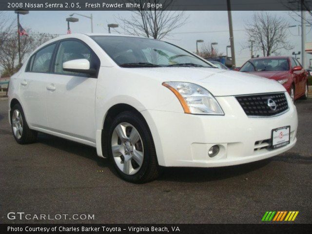 2008 Nissan Sentra 2.0 S in Fresh Powder White