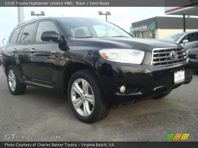 2008 Toyota Highlander Limited 4WD in Black