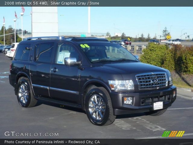 2008 Infiniti QX 56 4WD in Silver Graphite Gray