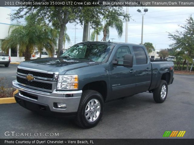 2011 Chevrolet Silverado 3500HD LTZ Crew Cab 4x4 in Blue Granite Metallic