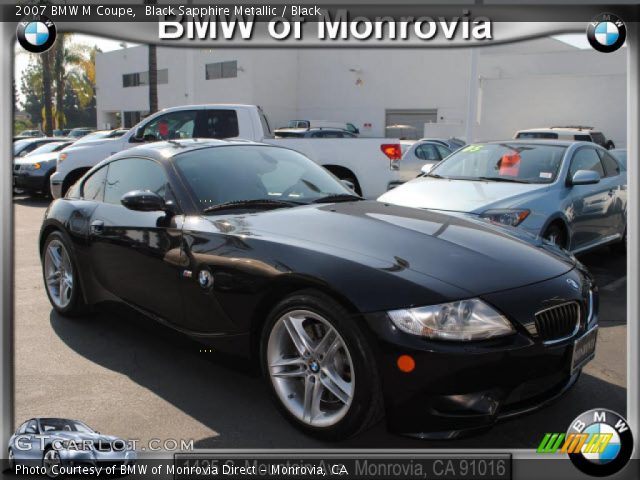 2007 BMW M Coupe in Black Sapphire Metallic