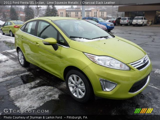 2011 Ford Fiesta SEL Sedan in Lime Squeeze Metallic