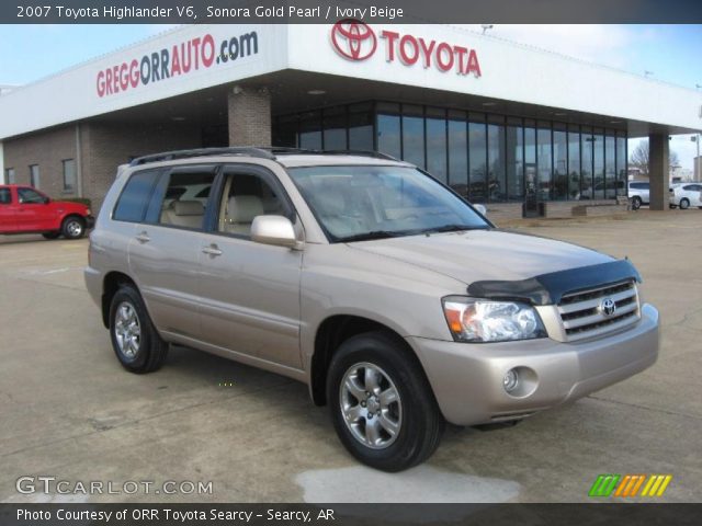 2007 Toyota Highlander V6 in Sonora Gold Pearl