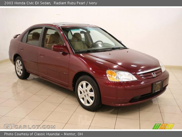 2003 Honda Civic EX Sedan in Radiant Ruby Pearl