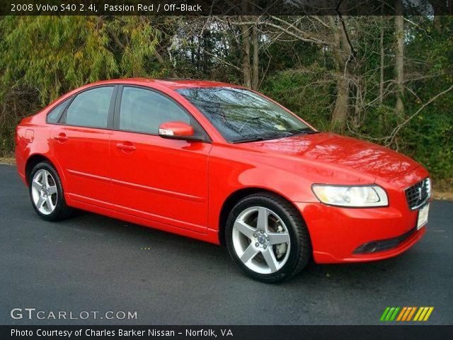 2008 Volvo S40 2.4i in Passion Red