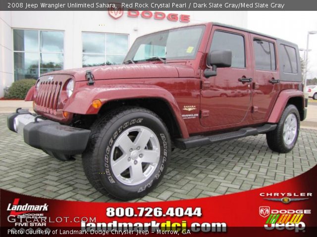2008 Jeep Wrangler Unlimited Sahara in Red Rock Crystal Pearl