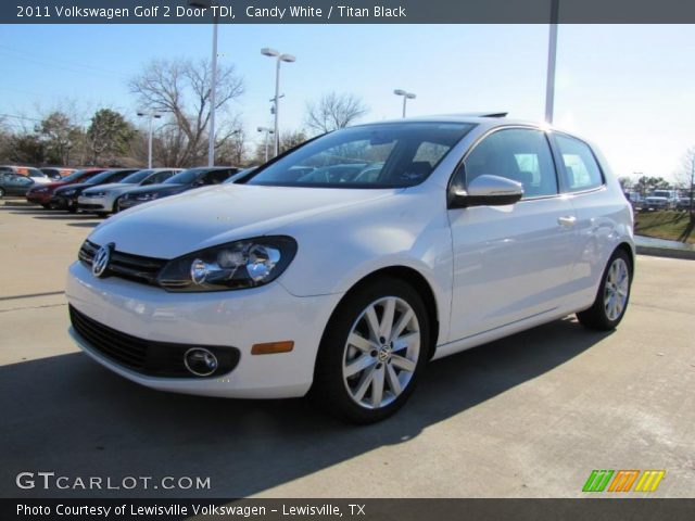 Candy White 2011 Volkswagen Golf 2 Door TDI with Titan Black interior 2011 