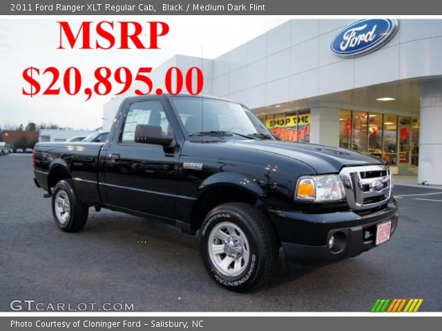 2011 Ford Ranger XLT Regular Cab in Black