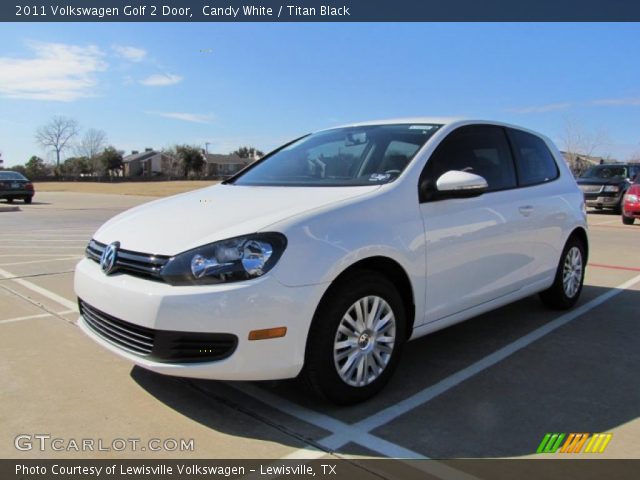 Candy White 2011 Volkswagen Golf 2 Door with Titan Black interior 2011