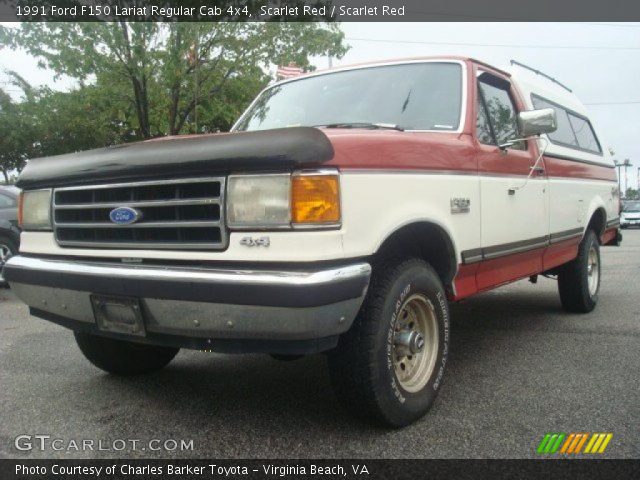 1991 Ford F150 Lariat Regular Cab 4x4 in Scarlet Red
