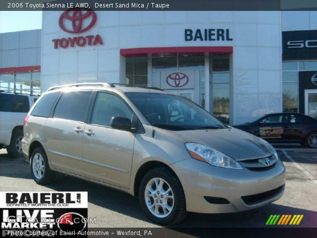 2006 Toyota Sienna LE AWD in Desert Sand Mica