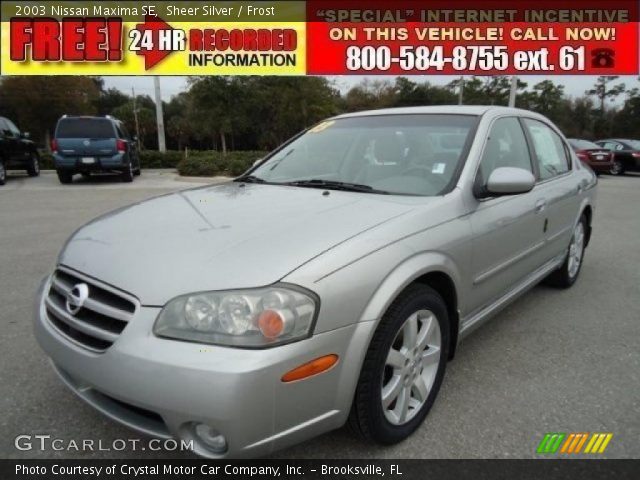 2003 Nissan Maxima SE in Sheer Silver