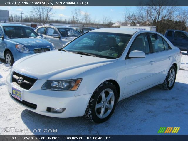 2007 Hyundai Sonata SE V6 in Arctic White