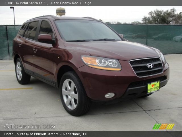 2008 Hyundai Santa Fe SE in Dark Cherry Red