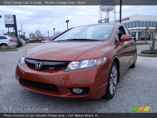 2010 Honda Civic Si Sedan in Redline Orange Pearl