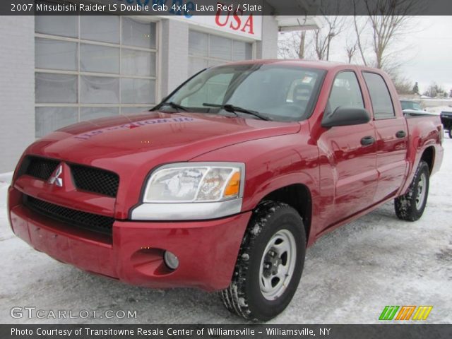 2007 Mitsubishi Raider LS Double Cab 4x4 in Lava Red