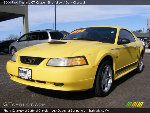 2000 Ford Mustang GT Coupe in Zinc Yellow