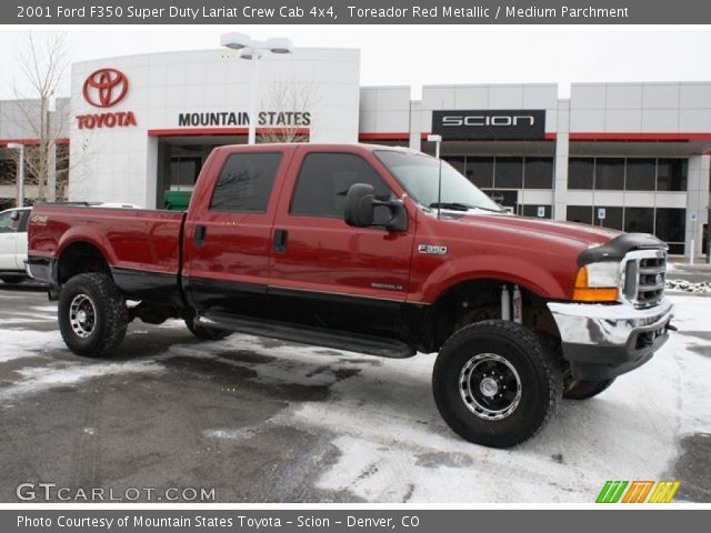 2001 Ford F350 Super Duty Lariat Crew Cab 4x4 in Toreador Red Metallic