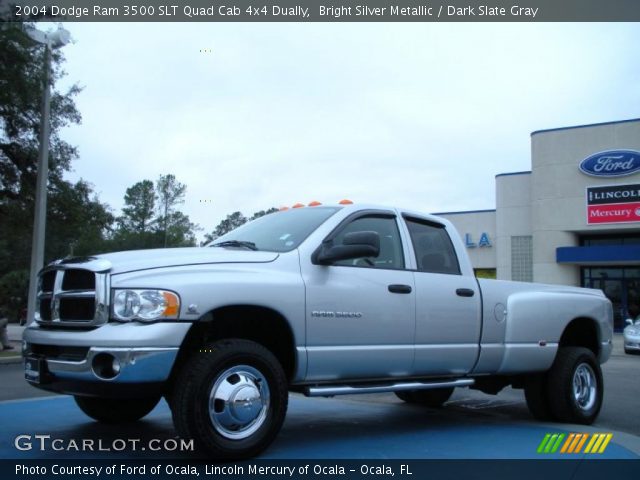 2004 Dodge Ram 3500 SLT Quad Cab 4x4 Dually in Bright Silver Metallic