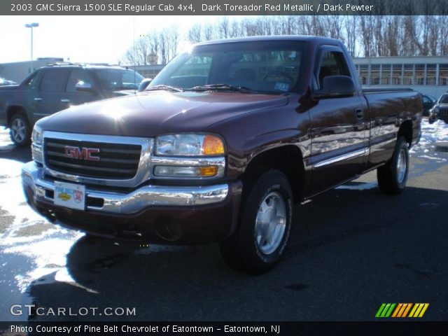 2003 GMC Sierra 1500 SLE Regular Cab 4x4 in Dark Toreador Red Metallic