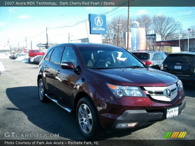 2007 Acura MDX Technology in Dark Cherry Red Pearl
