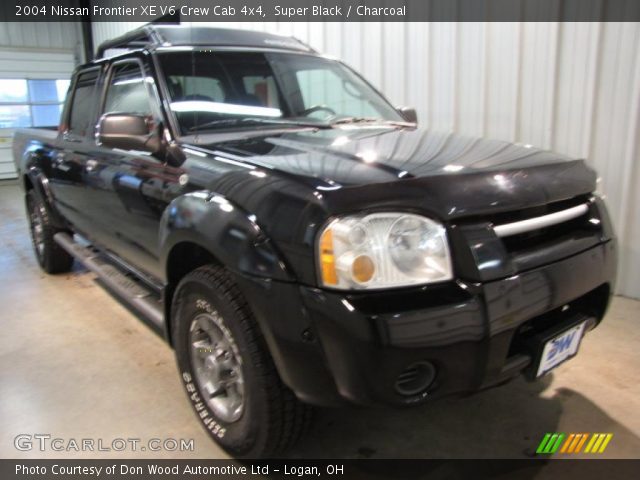 2004 Nissan Frontier XE V6 Crew Cab 4x4 in Super Black