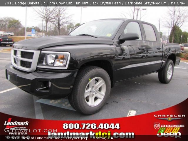2011 Dodge Dakota Big Horn Crew Cab in Brilliant Black Crystal Pearl