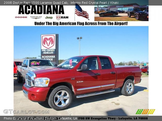 2008 Dodge Ram 1500 Laramie Quad Cab in Inferno Red Crystal Pearl