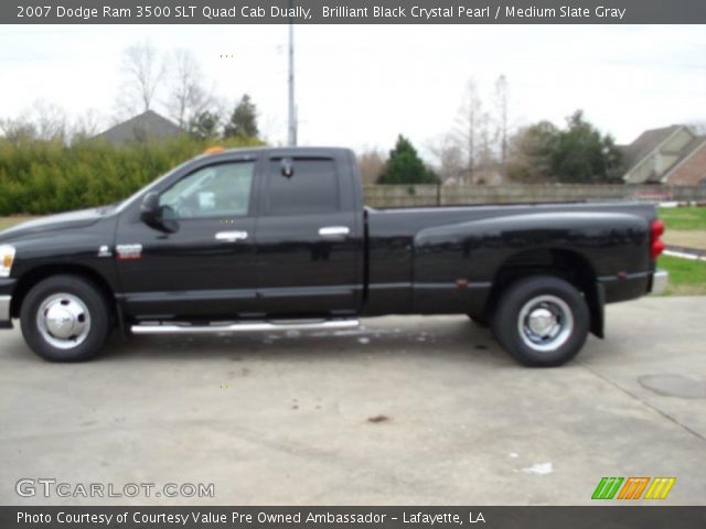 2007 Dodge Ram 3500 SLT Quad Cab Dually in Brilliant Black Crystal Pearl
