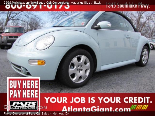 2003 Volkswagen New Beetle GLS Convertible in Aquarius Blue