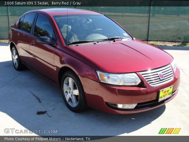 2006 Saturn ION 3 Sedan in Berry Red