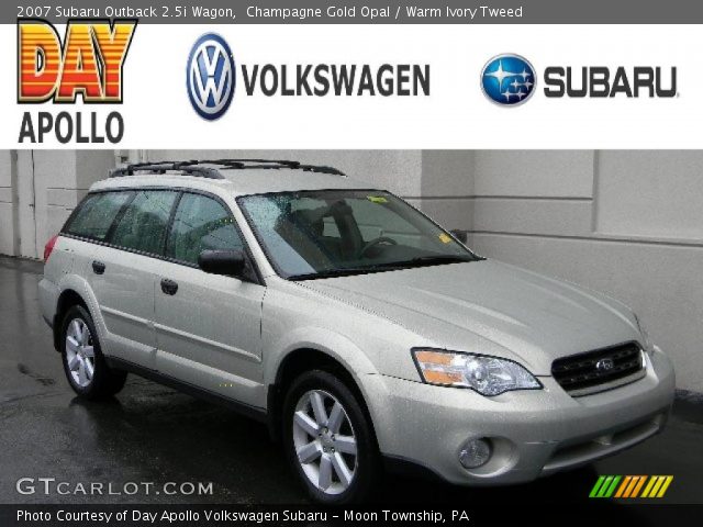2007 Subaru Outback 2.5i Wagon in Champagne Gold Opal