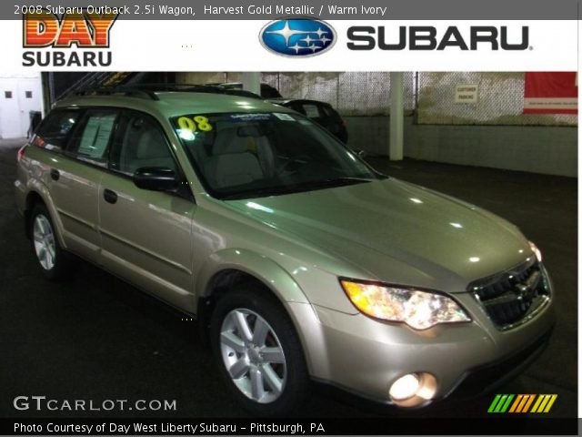 2008 Subaru Outback 2.5i Wagon in Harvest Gold Metallic