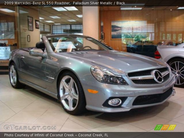 2009 Mercedes-Benz SL 550 Roadster in Palladium Silver Metallic